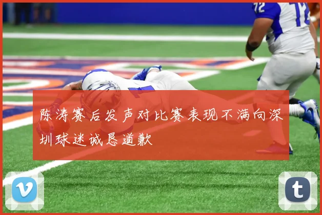 陈涛赛后发声对比赛表现不满向深圳球迷诚恳道歉